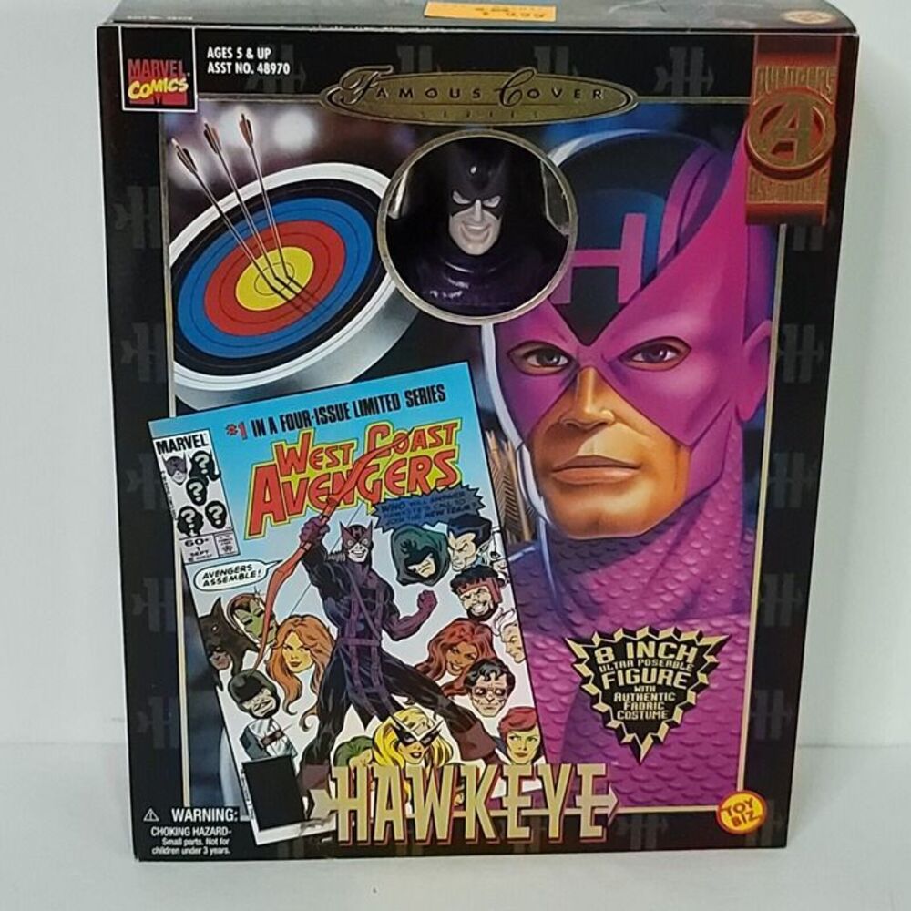 Marvel Comics Famous Cover Hawkeye 8" Action Figure 1998 ToyBiz Avengers NEW
